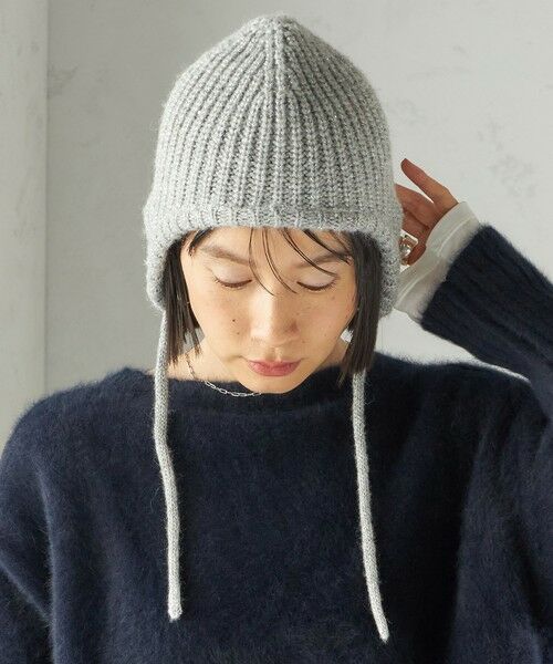 SHIPS / シップス ニットキャップ | perah: ブローチ 付 イヤー フラップ ラメ ニット キャップ | 詳細6