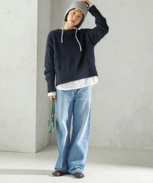 SHIPS / シップス ニットキャップ | perah: ブローチ 付 イヤー フラップ ラメ ニット キャップ | 詳細9