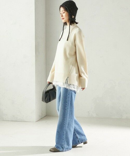 SHIPS / シップス ニットキャップ | perah: ブローチ 付 イヤー フラップ ラメ ニット キャップ | 詳細20