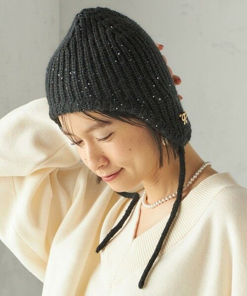 SHIPS / シップス ニットキャップ | perah: ブローチ 付 イヤー フラップ ラメ ニット キャップ | 詳細22