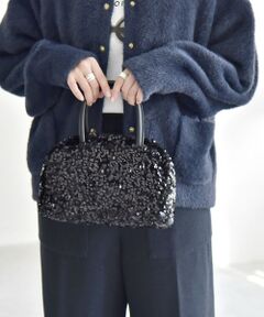 SHIPS / シップス ショルダーバッグ | quaranciel: 2way スパンコール スクエア ボストン ショルダーバッグ