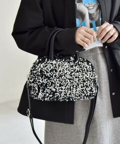 SHIPS / シップス ショルダーバッグ | quaranciel: 2way スパンコール スクエア ボストン ショルダーバッグ