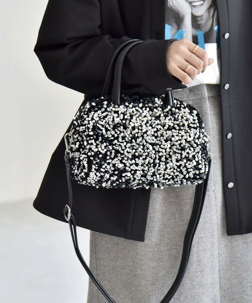 SHIPS / シップス ショルダーバッグ | quaranciel: 2way スパンコール スクエア ボストン ショルダーバッグ | 詳細20