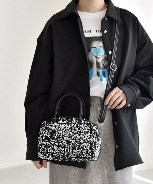 SHIPS / シップス ショルダーバッグ | quaranciel: 2way スパンコール スクエア ボストン ショルダーバッグ | 詳細21