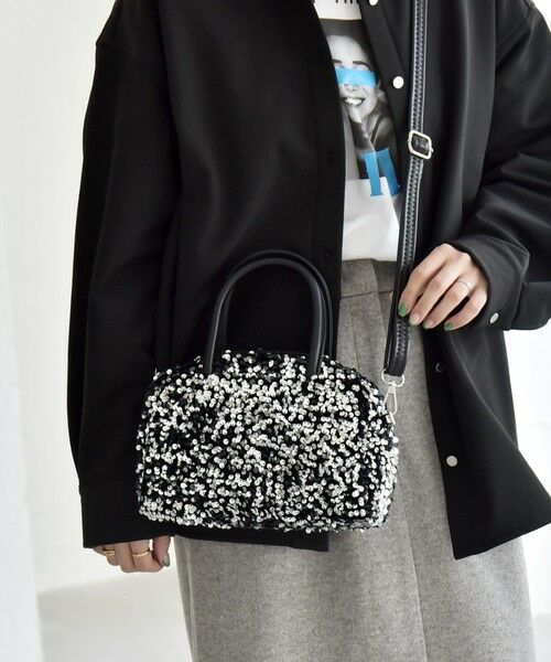 SHIPS / シップス ショルダーバッグ | quaranciel: 2way スパンコール スクエア ボストン ショルダーバッグ | 詳細22