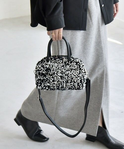 SHIPS / シップス ショルダーバッグ | quaranciel: 2way スパンコール スクエア ボストン ショルダーバッグ | 詳細25