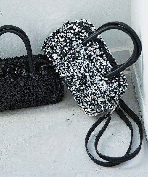 SHIPS / シップス ショルダーバッグ | quaranciel: 2way スパンコール スクエア ボストン ショルダーバッグ | 詳細27
