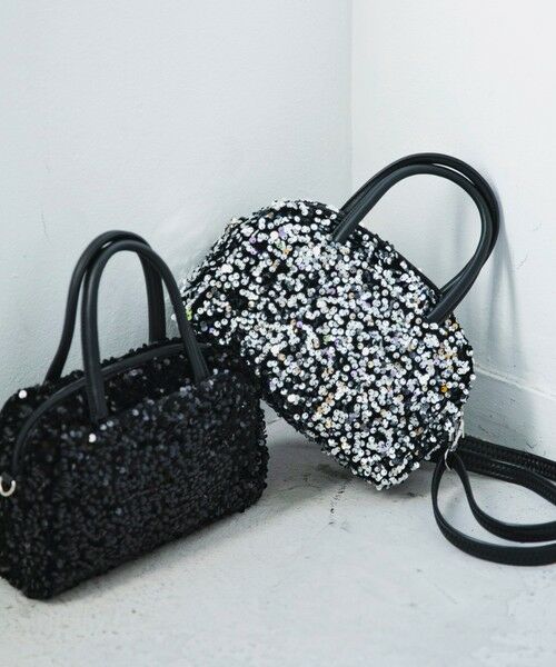 SHIPS / シップス ショルダーバッグ | quaranciel: 2way スパンコール スクエア ボストン ショルダーバッグ | 詳細28