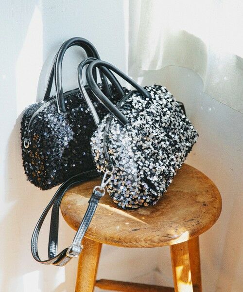 SHIPS / シップス ショルダーバッグ | quaranciel: 2way スパンコール スクエア ボストン ショルダーバッグ | 詳細29