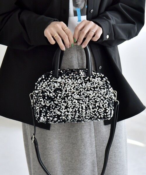 SHIPS / シップス ショルダーバッグ | quaranciel: 2way スパンコール スクエア ボストン ショルダーバッグ | 詳細19