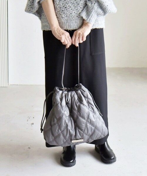 SHIPS / シップス トートバッグ | quaranciel: キルティング ワンハンドル ドロスト トート バッグ（A4対応） | 詳細3