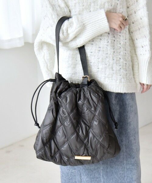 SHIPS / シップス トートバッグ | quaranciel: キルティング ワンハンドル ドロスト トート バッグ（A4対応） | 詳細15