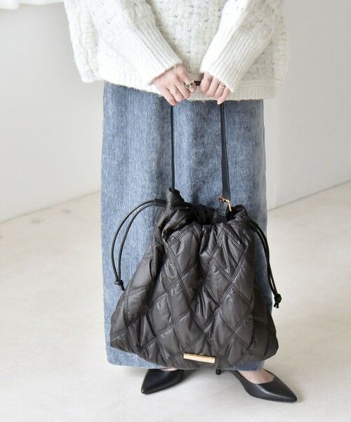 SHIPS / シップス トートバッグ | quaranciel: キルティング ワンハンドル ドロスト トート バッグ（A4対応） | 詳細17