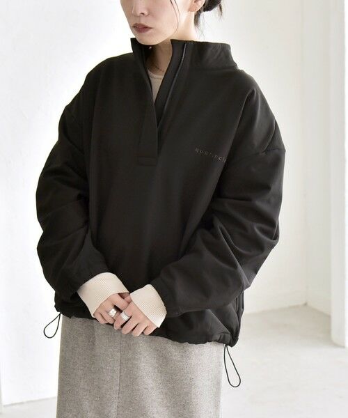 SHIPS / シップス その他トップス | quaranciel:〈洗濯機可能〉ハーフ ジップ ロゴ 刺繍 ドロスト プルオーバー | 詳細5