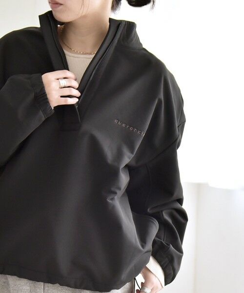 SHIPS / シップス その他トップス | quaranciel:〈洗濯機可能〉ハーフ ジップ ロゴ 刺繍 ドロスト プルオーバー | 詳細6