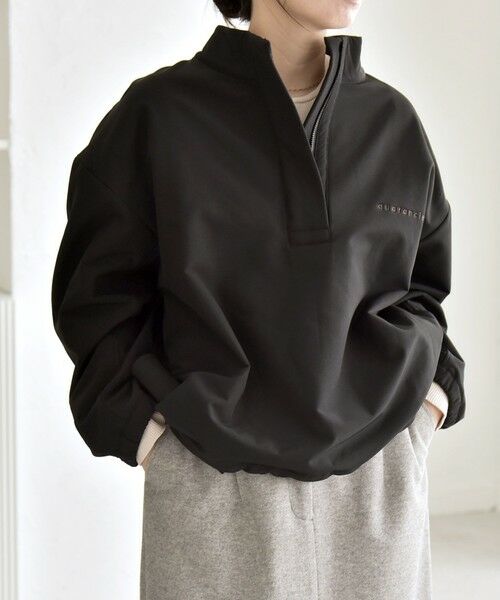 SHIPS / シップス その他トップス | quaranciel:〈洗濯機可能〉ハーフ ジップ ロゴ 刺繍 ドロスト プルオーバー | 詳細7