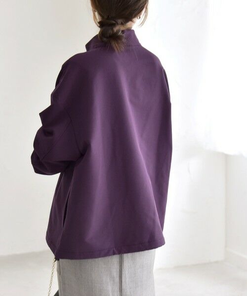 SHIPS / シップス その他トップス | quaranciel:〈洗濯機可能〉ハーフ ジップ ロゴ 刺繍 ドロスト プルオーバー | 詳細15