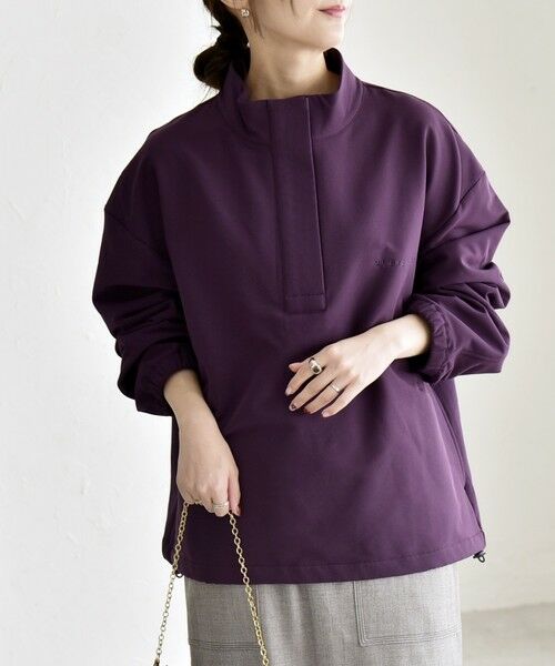 SHIPS / シップス その他トップス | quaranciel:〈洗濯機可能〉ハーフ ジップ ロゴ 刺繍 ドロスト プルオーバー | 詳細16