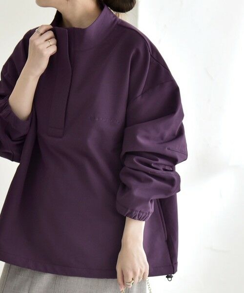 SHIPS / シップス その他トップス | quaranciel:〈洗濯機可能〉ハーフ ジップ ロゴ 刺繍 ドロスト プルオーバー | 詳細17