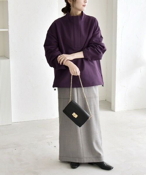 SHIPS / シップス その他トップス | quaranciel:〈洗濯機可能〉ハーフ ジップ ロゴ 刺繍 ドロスト プルオーバー | 詳細11