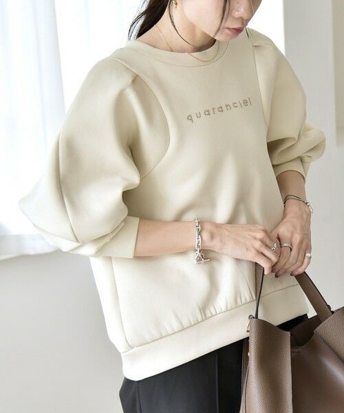 SHIPS / シップス スウェット | quaranciel:〈洗濯機可能〉スタッズ ロゴ ダンボール スウェット プルオーバー | 詳細4