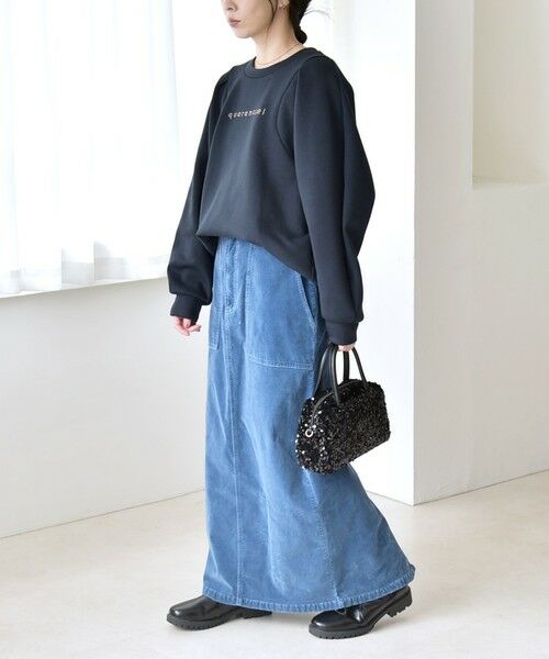 SHIPS / シップス スウェット | quaranciel:〈洗濯機可能〉スタッズ ロゴ ダンボール スウェット プルオーバー | 詳細21