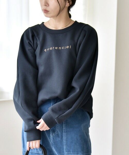 SHIPS / シップス スウェット | quaranciel:〈洗濯機可能〉スタッズ ロゴ ダンボール スウェット プルオーバー | 詳細28