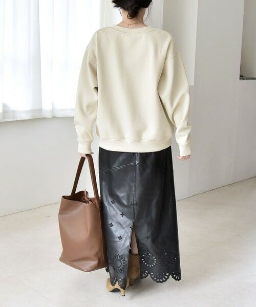 SHIPS / シップス スウェット | quaranciel:〈洗濯機可能〉スタッズ ロゴ ダンボール スウェット カーディガン | 詳細2