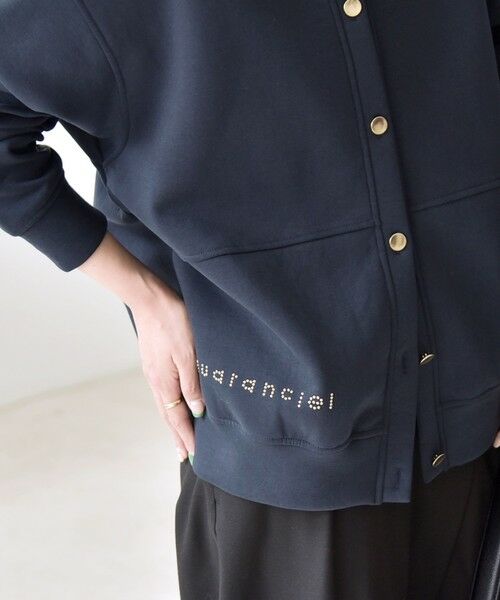 SHIPS / シップス スウェット | quaranciel:〈洗濯機可能〉スタッズ ロゴ ダンボール スウェット カーディガン | 詳細28