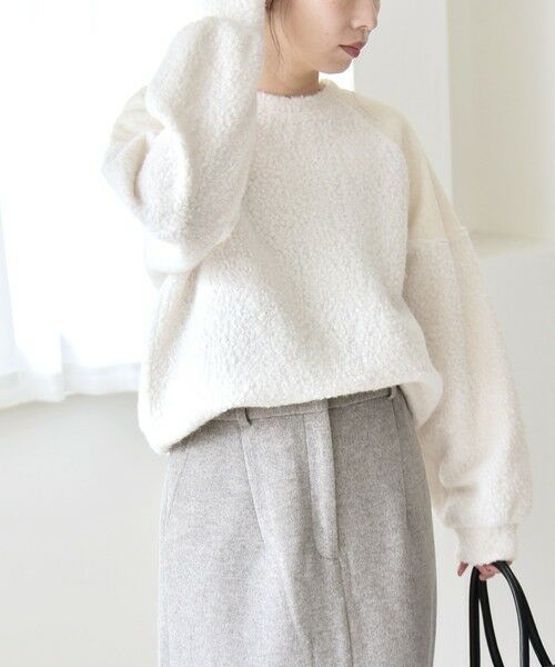 SHIPS / シップス その他トップス | quaranciel:〈洗濯機可能〉ボア × チュール コンビ ヨーク プルオーバー | 詳細6