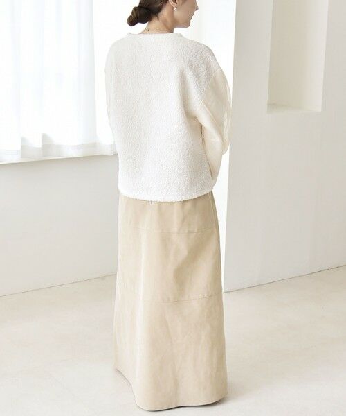 SHIPS / シップス カットソー | quaranciel:〈洗濯機可能〉ボア × チュール コンビ クルーネック プルオーバー | 詳細2