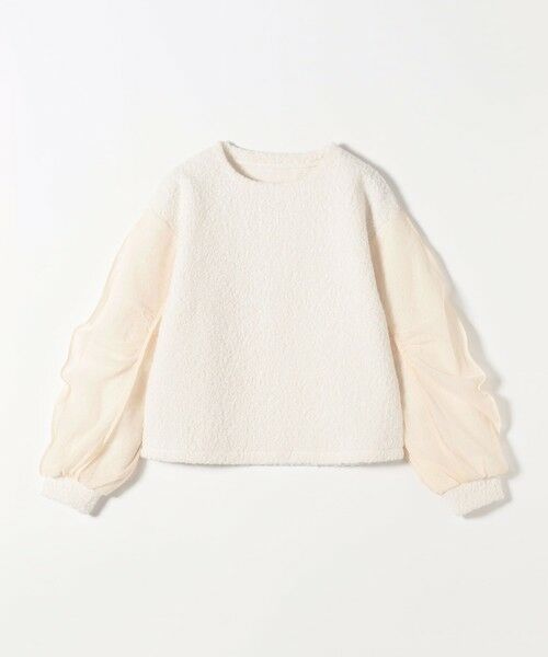 SHIPS / シップス カットソー | quaranciel:〈洗濯機可能〉ボア × チュール コンビ クルーネック プルオーバー | 詳細9
