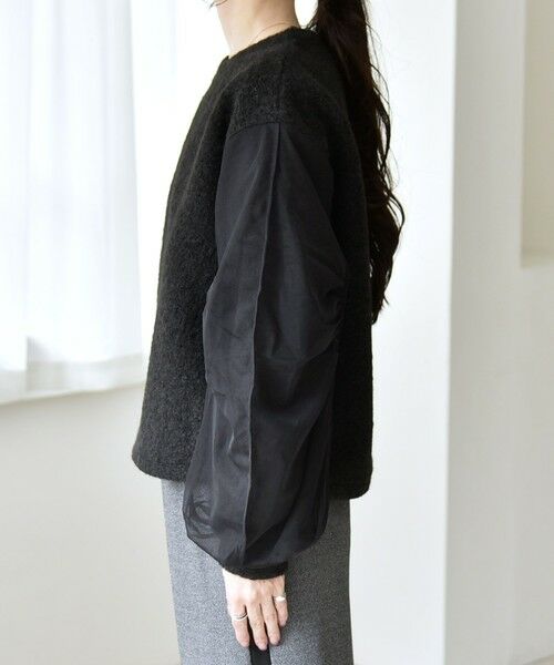 SHIPS / シップス カットソー | quaranciel:〈洗濯機可能〉ボア × チュール コンビ クルーネック プルオーバー | 詳細25