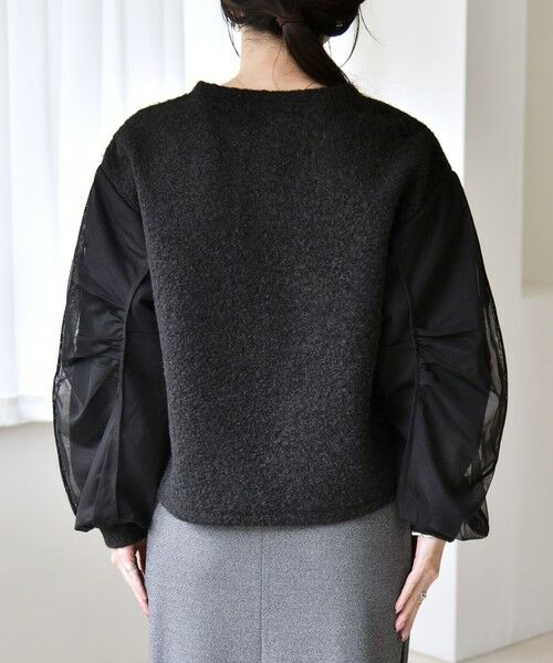 SHIPS / シップス カットソー | quaranciel:〈洗濯機可能〉ボア × チュール コンビ クルーネック プルオーバー | 詳細26
