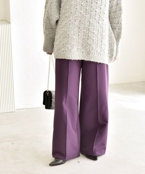 SHIPS / シップス その他パンツ | quaranciel:〈洗濯機可能〉ピンタック ウォーム ワイド パンツ | 詳細22