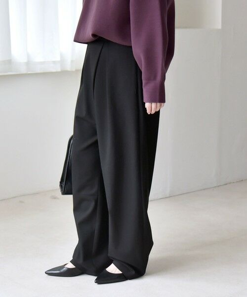 SHIPS / シップス その他パンツ | quaranciel:〈洗濯機可能〉ウォーム タック バレル イージー パンツ | 詳細20