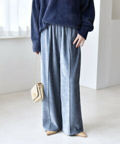 SHIPS / シップス その他パンツ | quaranciel:〈洗濯機可能〉ポリエステル ベロア ピンタック イージー ワイド パンツ