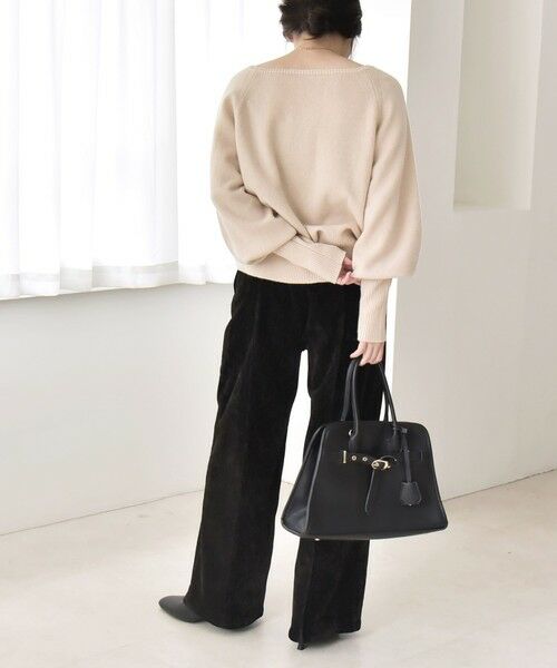 SHIPS / シップス その他パンツ | quaranciel:〈洗濯機可能〉ポリエステル ベロア ピンタック イージー ワイド パンツ | 詳細2