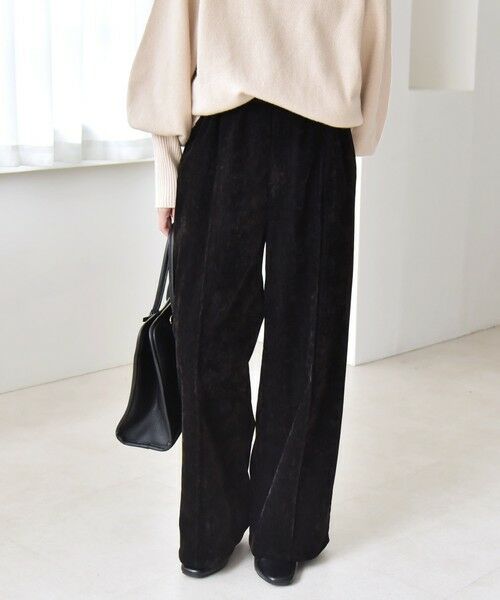 SHIPS / シップス その他パンツ | quaranciel:〈洗濯機可能〉ポリエステル ベロア ピンタック イージー ワイド パンツ | 詳細8