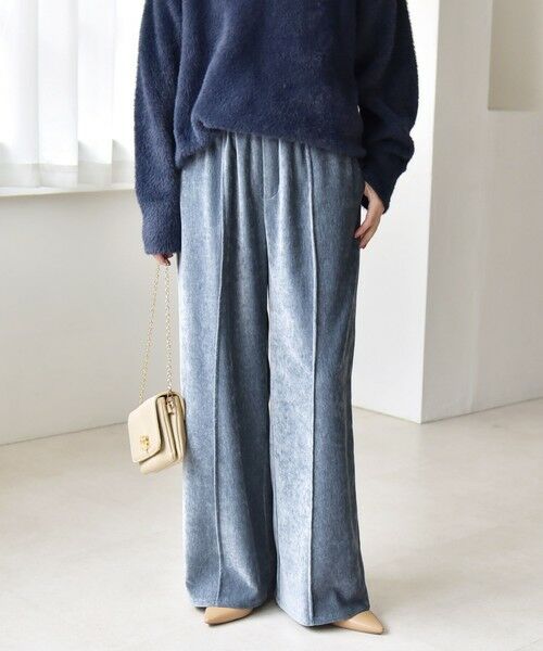 SHIPS / シップス その他パンツ | quaranciel:〈洗濯機可能〉ポリエステル ベロア ピンタック イージー ワイド パンツ | 詳細13