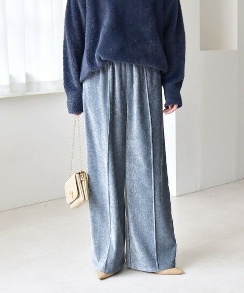 SHIPS / シップス その他パンツ | quaranciel:〈洗濯機可能〉ポリエステル ベロア ピンタック イージー ワイド パンツ | 詳細14