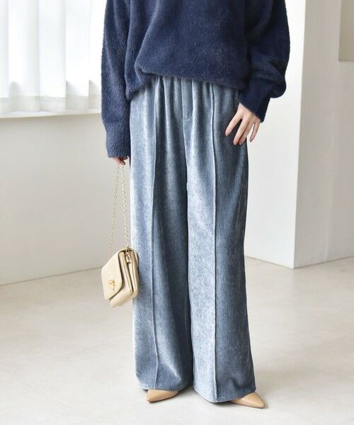 SHIPS / シップス その他パンツ | quaranciel:〈洗濯機可能〉ポリエステル ベロア ピンタック イージー ワイド パンツ | 詳細15