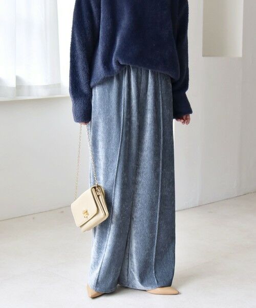 SHIPS / シップス その他パンツ | quaranciel:〈洗濯機可能〉ポリエステル ベロア ピンタック イージー ワイド パンツ | 詳細19