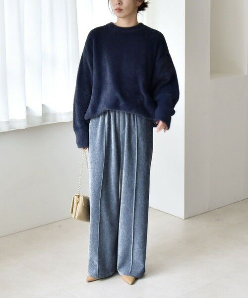 SHIPS / シップス その他パンツ | quaranciel:〈洗濯機可能〉ポリエステル ベロア ピンタック イージー ワイド パンツ | 詳細11