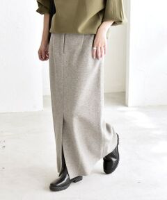 SHIPS / シップス ロング・マキシ丈スカート | quaranciel: エア ニードル Iライン スリット スカート