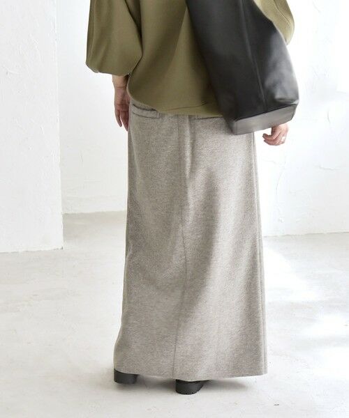 SHIPS / シップス ロング・マキシ丈スカート | quaranciel: エア ニードル Iライン スリット スカート | 詳細10