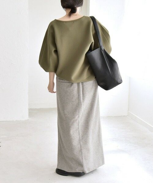 SHIPS / シップス ロング・マキシ丈スカート | quaranciel: エア ニードル Iライン スリット スカート | 詳細2