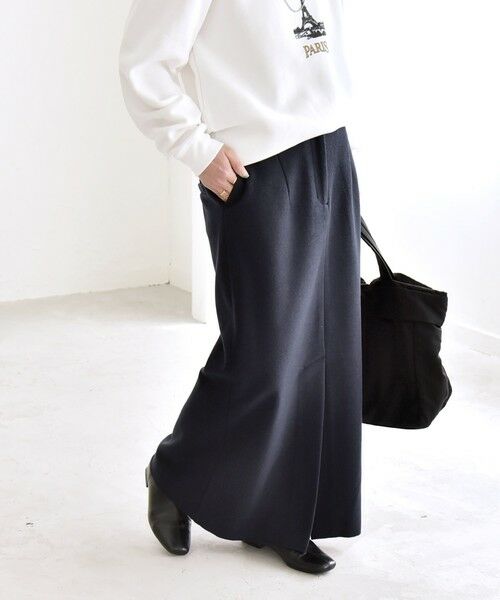 SHIPS / シップス ロング・マキシ丈スカート | quaranciel: エア ニードル Iライン スリット スカート | 詳細25