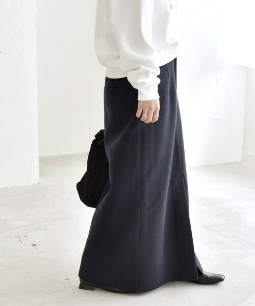 SHIPS / シップス ロング・マキシ丈スカート | quaranciel: エア ニードル Iライン スリット スカート | 詳細27