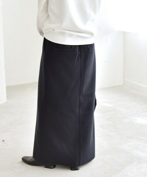 SHIPS / シップス ロング・マキシ丈スカート | quaranciel: エア ニードル Iライン スリット スカート | 詳細28